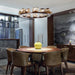 LED North European Modern Glass Round Pendant Light.