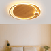 LED Japanese Style Simple Wooden Color Modern Ceiling Light.