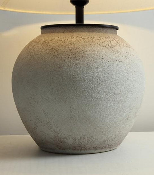 LED Handmade Ceramic Cloth Table Lamp.