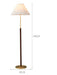 Copper Wood Cloth Floor Table Lamp.