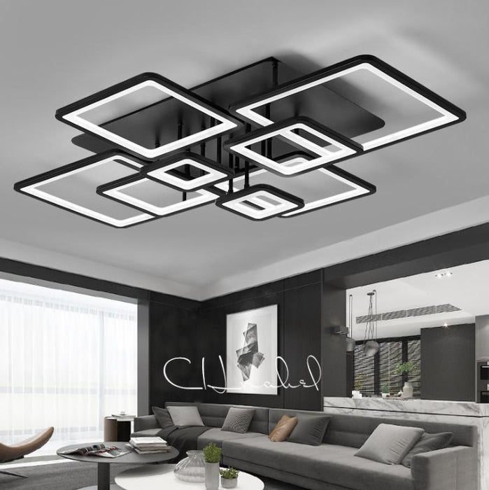 LED Modern Black & White Living Room Ceiling Light - DWHOME