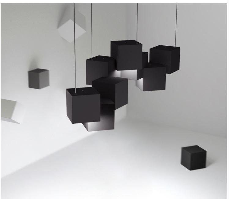 LED Rubik's Cube Chandelier Pendant Light.