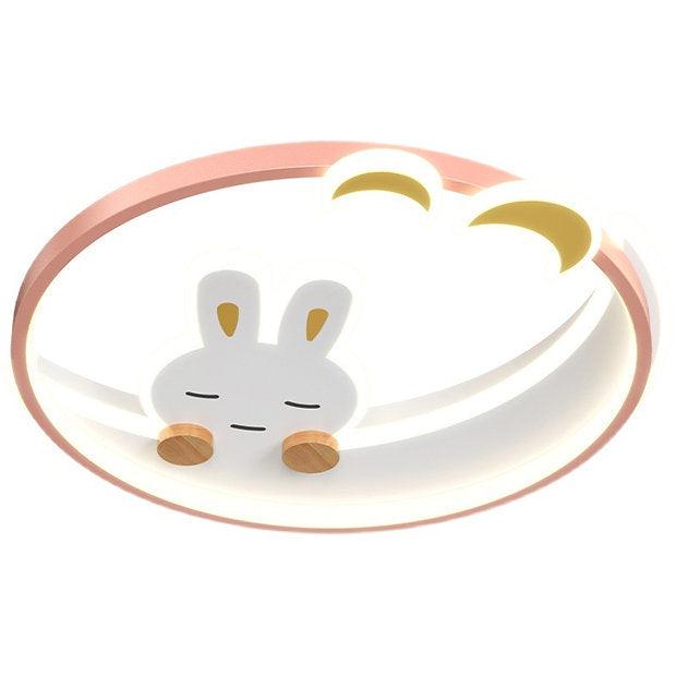 LED Sleeping Rabbit Design Modern Cute Children Ceiling Light.