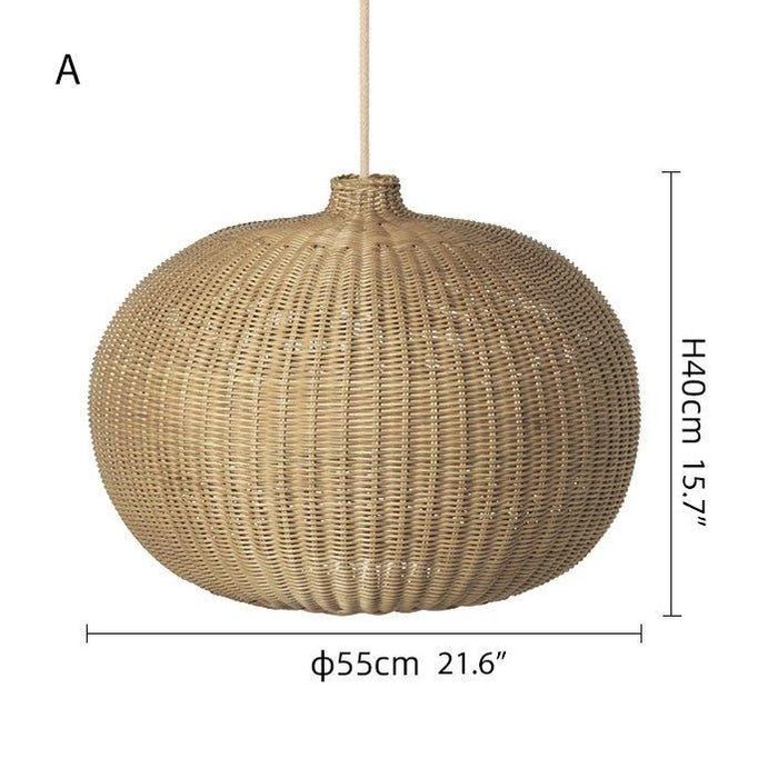 Finns Rattan bamboo weave pendant light.