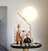 Fiske Metal Base Glass Globe Shade Table Lamp - DWHOME