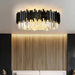 Gio Flush Mount Chandelier, Black.