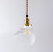 Fluted shell glass midcentury modern pendant light.