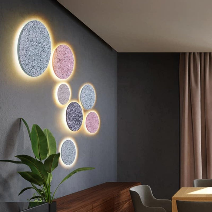 Forrinsta Round Eclipse Terrazzo Wall Lamp.