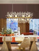 Francesca Contemporary Clear Crystal Chandelier.