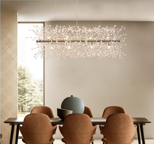 Francesca Contemporary Clear Crystal Chandelier.