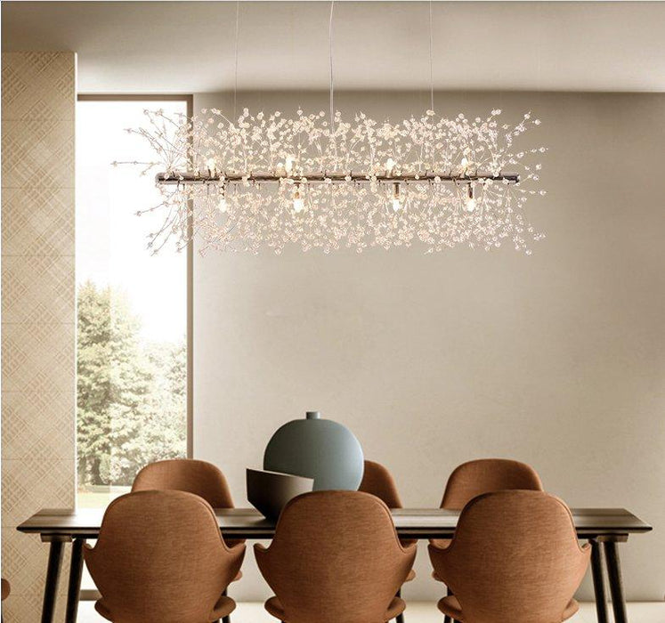 Francesca Contemporary Clear Crystal Chandelier.