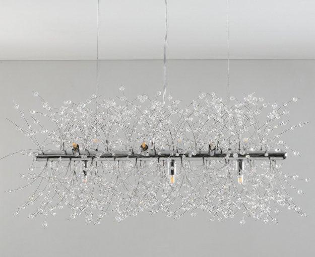 Francesca Contemporary Clear Crystal Chandelier.