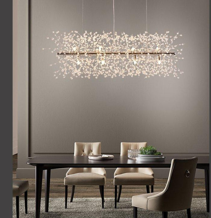 Francesca Contemporary Clear Crystal Chandelier.