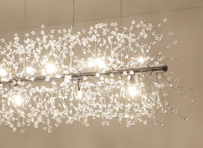 Francesca Contemporary Clear Crystal Chandelier.