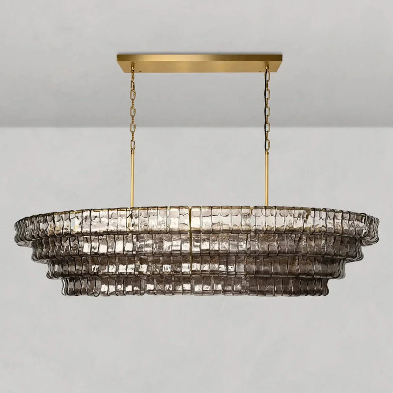 Ghiaccio Oval Chandelier 54''65''-DWHOME