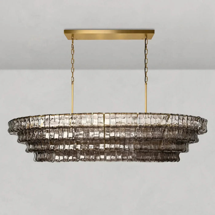 Ghiaccio Oval Chandelier 54''65''-DWHOME