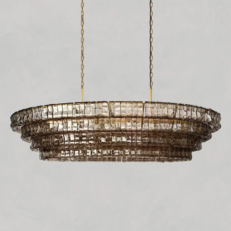 Ghiaccio Oval Chandelier 54''65''-DWHOME