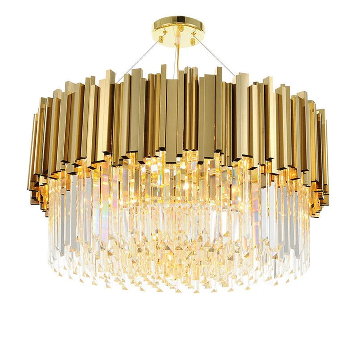 Gio Gold Plated Crystal Chandelier.