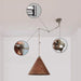 Geppetto Swing Arm Wooden Shade Ceiling Light / Pendant Light.