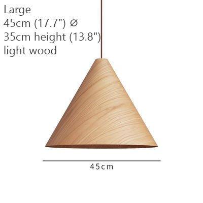 Geppetto Wooden Cone Pendant Light.