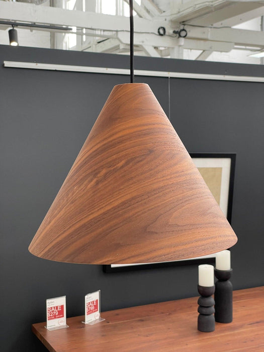 Geppetto Wooden Cone Pendant Light.