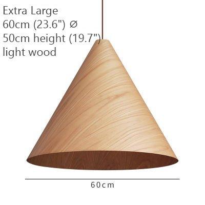 Geppetto Wooden Cone Pendant Light.