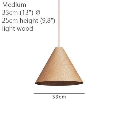 Geppetto Wooden Cone Pendant Light.