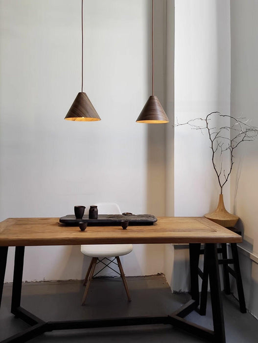 Geppetto Wooden Cone Pendant Light - DWHOME