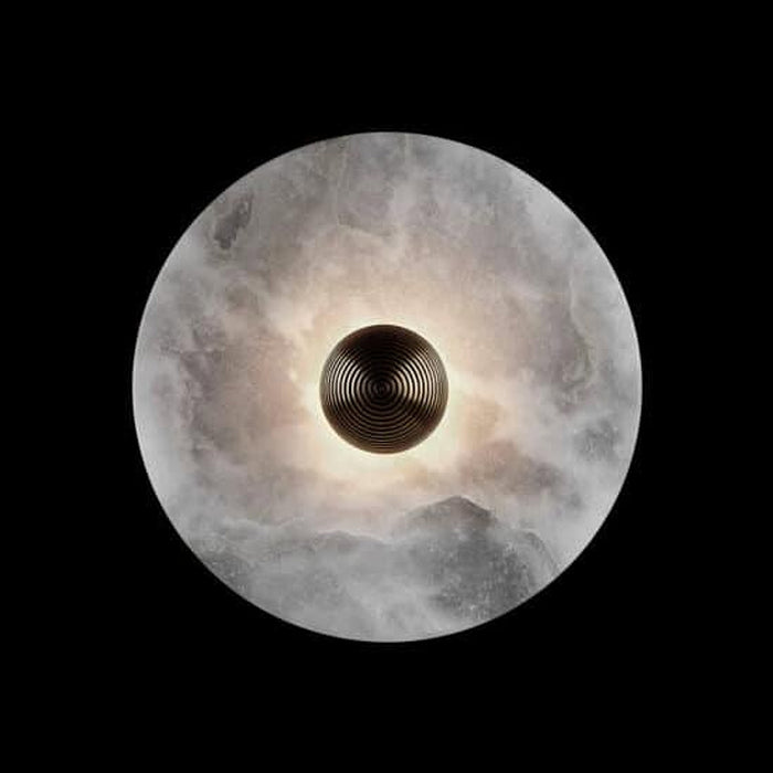 Gillis Marble Round Plate Wall Lamp-DWHOME