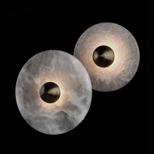 Gillis Marble Round Plate Wall Lamp.