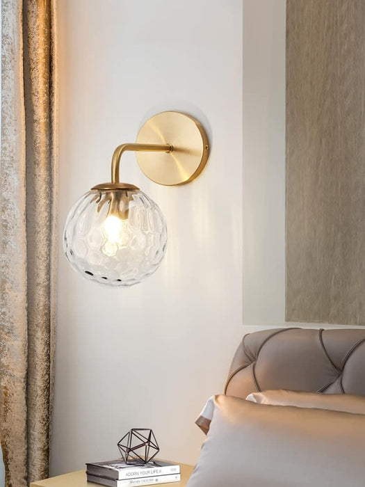 Giorbor Dimpled and Smooth Hanging Ball Wall Lamp.