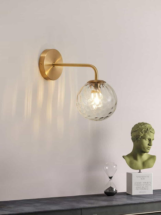 Giorbor Dimpled and Smooth Hanging Ball Wall Lamp.