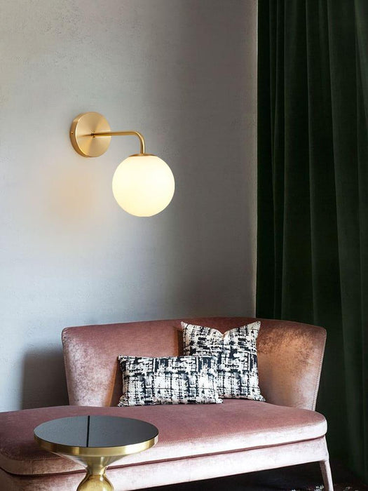 Giorbor Dimpled and Smooth Hanging Ball Wall Lamp.