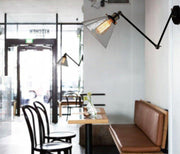 Glass Cone Shade Wall Light. Industrial Retro Styled Bedside Light.-DWHOME
