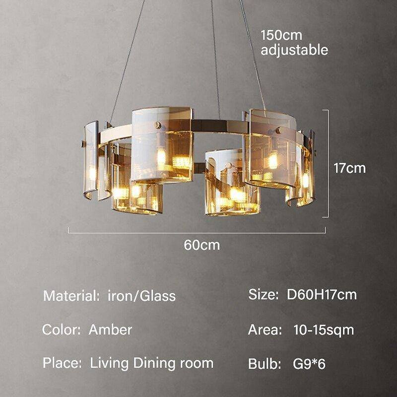 Glass Shields Chandelier-DWHOME
