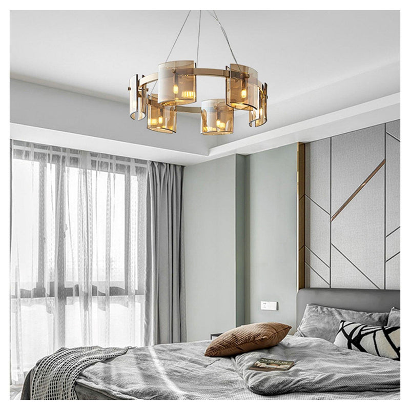 Glass Shields Chandelier-DWHOME