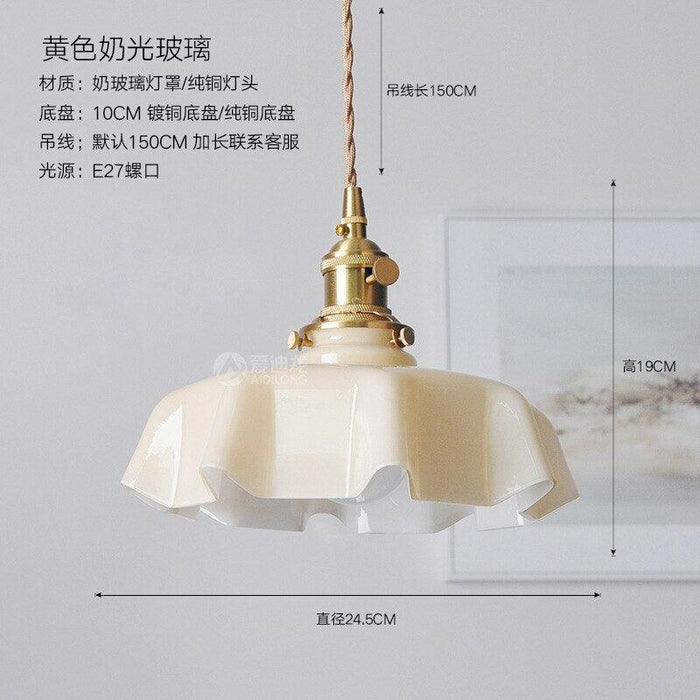 Glass Stone Tablecloth Pendant Light N READY.