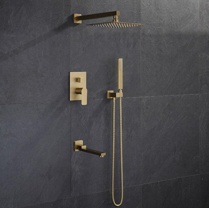 Gold Square Shower Set - DWHOME