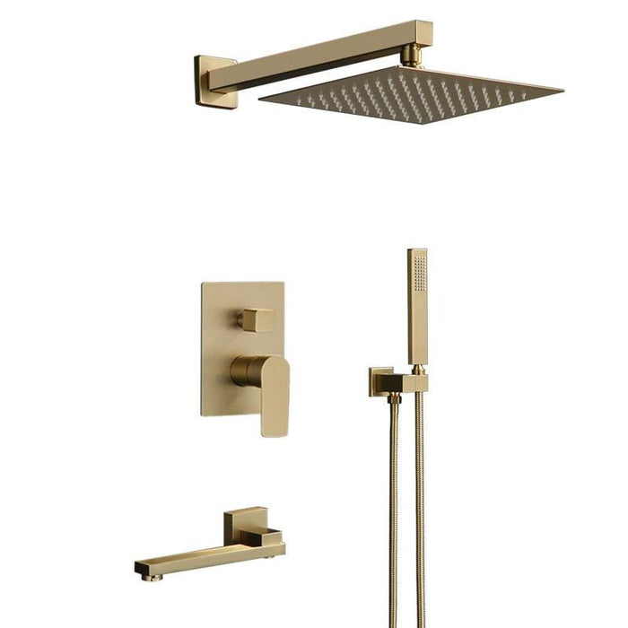 Gold Square Shower Set - DWHOME