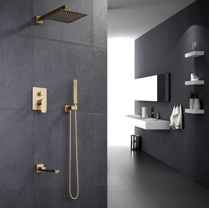 Gold Square Shower Set - DWHOME