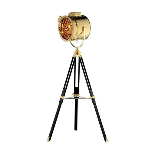 Gold Tripod Vintage Floor Lamp.