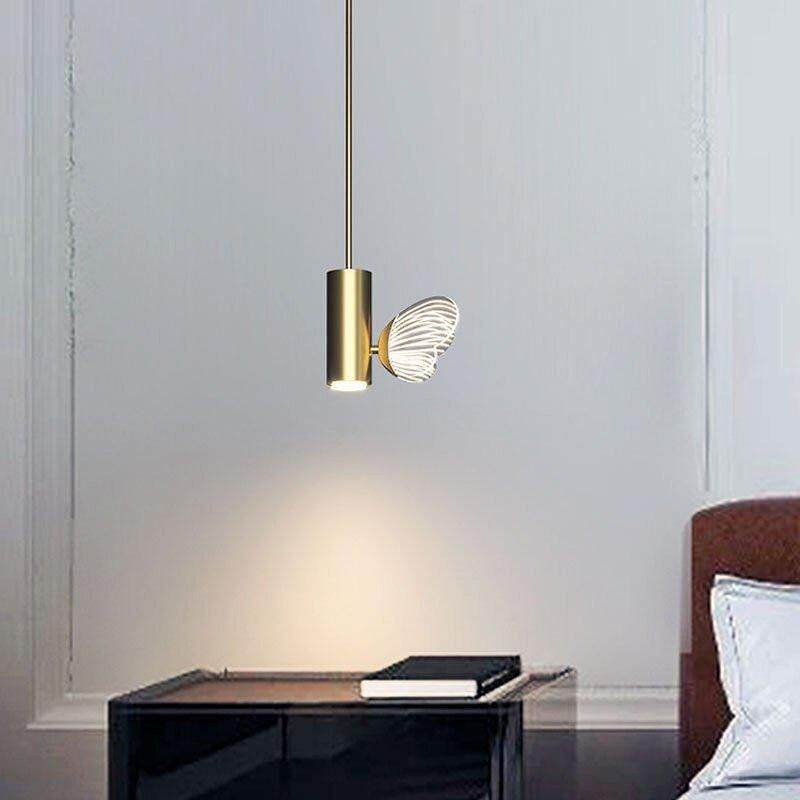Golden Crystal Butterfly Pendant Light-DWHOME