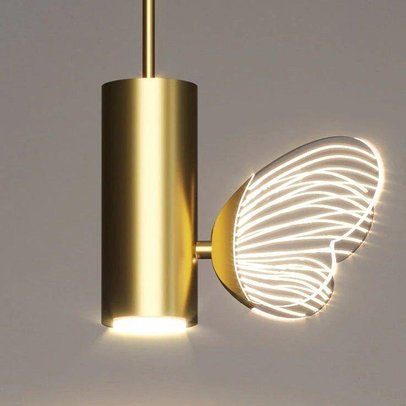 Golden Crystal Butterfly Pendant Light-DWHOME