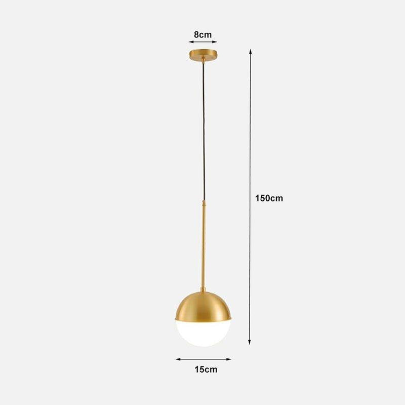 Golden Glass Ball Pendant Light-DWHOME