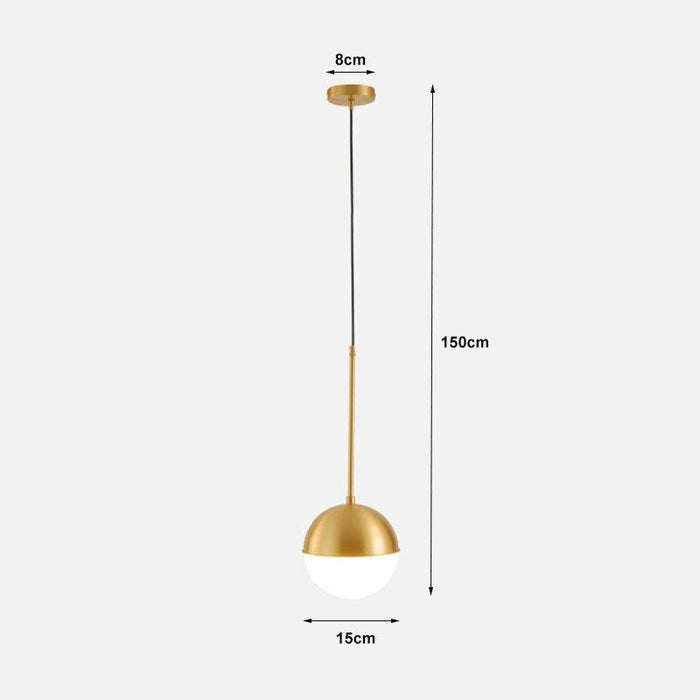 Golden Glass Ball Pendant Light.