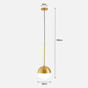 Golden Glass Ball Pendant Light-DWHOME