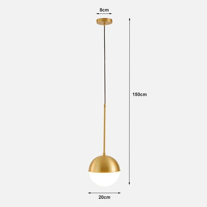 Golden Glass Ball Pendant Light-DWHOME
