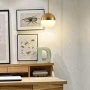 Golden Glass Ball Pendant Light-DWHOME