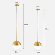 Golden Glass Ball Pendant Light-DWHOME