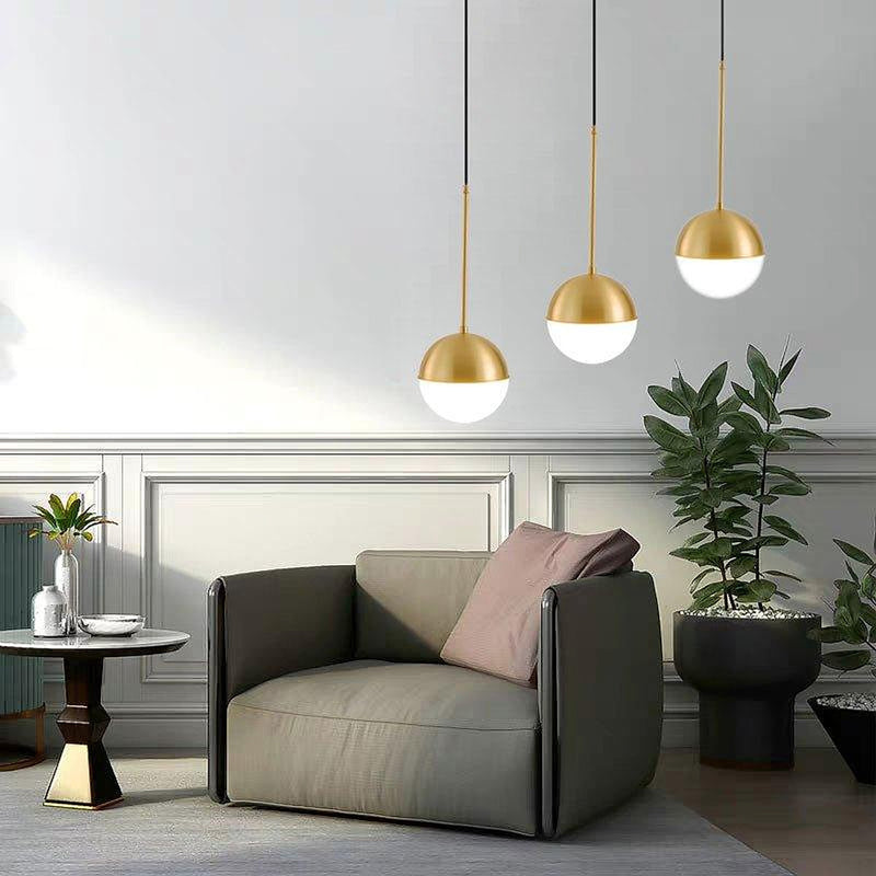 Golden Glass Ball Pendant Light-DWHOME